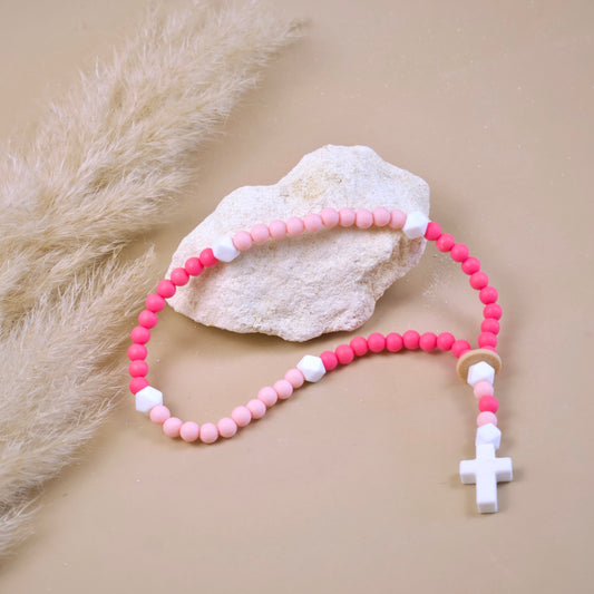 Chapelet rose 33 cm