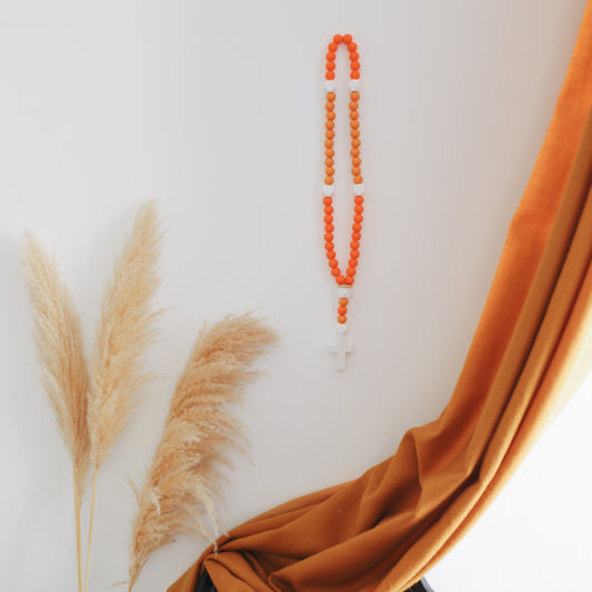 Chapelet orange 50 cm